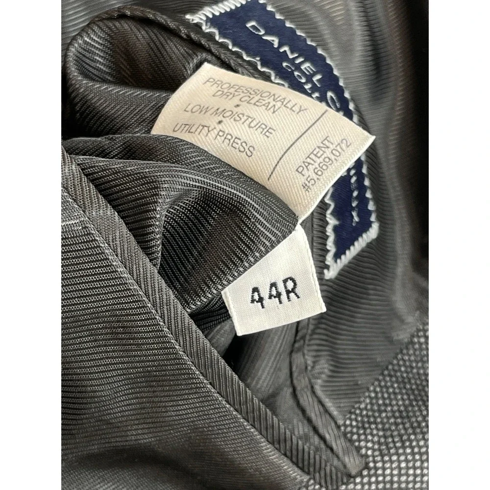 Daniel Cremieux Blazer Mens 44R Birds Eye 100% Loro Piana Wool 2-Button Lined